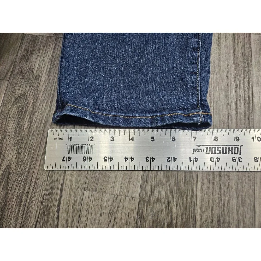 (3/$35) No Boundaries Juniors 21 Blue High Rise Straight Leg‎ Denim Stretch